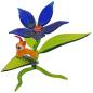 Preview: Blüte mit Raupe / Blüte blau
